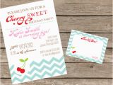 Diy Birthday Invitation Kits Diy Printable Cherry Birthday Invitation Kit Invite and