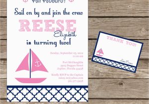 Diy Birthday Invitation Kits Diy Printable Sail On by Nautical Birthday Invitation Kit