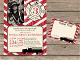 Diy Birthday Invitation Kits Diy Printable Vintage Fireman Birthday Invitation Kit Invite