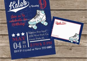 Diy Birthday Invitation Kits Diy Printable Vintage Roller Skating Birthday Invitation