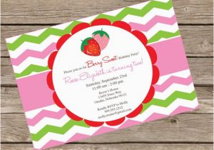 Diy Birthday Invitation Kits Diy Strawberry Invitation Kit Invite and Thank You Card