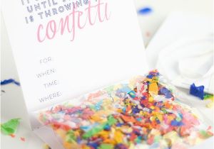 Diy Birthday Invitations Online Free Diy Confetti Invitation with Free Printable