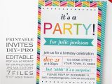 Diy Birthday Invitations Online Free Diy Rainbow Birthday Party Invitation Template Rainbow