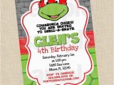 Diy Ninja Turtle Birthday Invitations Diy Ninja Turtle Invitation Party Invitations Ideas