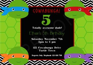 Diy Ninja Turtle Birthday Invitations Free Printable Ninja Turtle Birthday Invitations