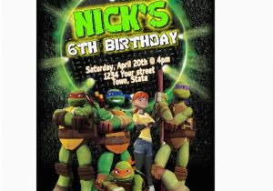 Diy Ninja Turtle Birthday Invitations Items Similar to Diy Tmnt Teenage Mutant Ninja Turtles