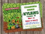 Diy Ninja Turtle Birthday Invitations Ninja Turtle 5×7 Diy Printable Birthday Invitation