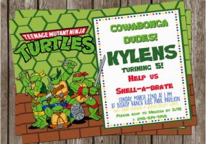 Diy Ninja Turtle Birthday Invitations Ninja Turtle 5×7 Diy Printable Birthday Invitation