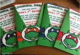 Diy Ninja Turtle Birthday Invitations Teenage Mutant Ninja Turtles Inspired Birthday Invitations
