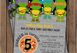 Diy Ninja Turtle Birthday Invitations Teenage Mutant Ninja Turtles Invitation Tmnt by 2sweetteas