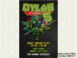 Diy Ninja Turtle Birthday Invitations Tmnt Teenage Mutant Ninja Turtles Birthday Invitations