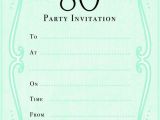 Do It Yourself Birthday Invitations 80th Birthday Invitation Templates Oxsvitation Com