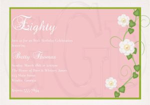 Do It Yourself Birthday Invitations 80th Birthday Invitation Wording Oxsvitation Com