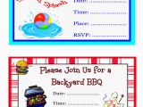 Do It Yourself Birthday Invitations Pool Party Invitations Free Printable Oxsvitation Com