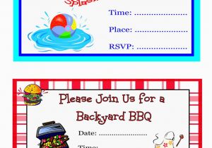 Do It Yourself Birthday Invitations Pool Party Invitations Free Printable Oxsvitation Com