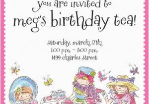 Do It Yourself Birthday Invitations Tea Birthday Party Invitations Oxsvitation Com