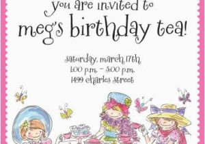 Do It Yourself Birthday Invitations Tea Birthday Party Invitations Oxsvitation Com