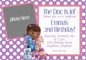 Doc Mcstuffin Birthday Invitations Doc Mcstuffins Birthday Invitation