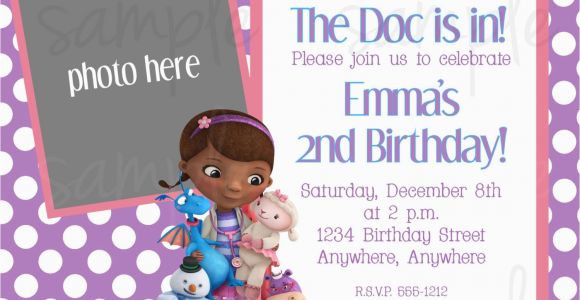 Doc Mcstuffin Birthday Invitations Doc Mcstuffins Birthday Invitation