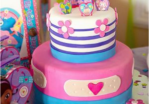Doc Mcstuffins Birthday Cake Decorations Doc Mcstuffins Fondant Cake How to Party City