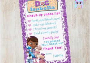 Doc Mcstuffins Birthday Card Doc Mcstuffins Thank You Card Doc Mcstuffins by Cutepixels