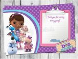 Doc Mcstuffins Birthday Card Doc Mcstuffins Thank You Card Printable Dr Mc Stuffins