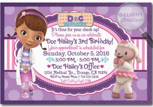 Doc Mcstuffins Birthday Cards Doc Mcstuffin 39 S Birthday Invitations Di 248 Custom