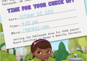 Doc Mcstuffins Birthday Cards Items Similar to Doc Mcstuffins Appointment Card Birthday