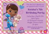 Doc Mcstuffins Birthday Invitations Online Doc Mcstuffins Personalized Invitation Birthday Custom