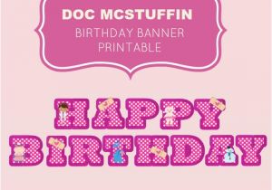 Doc Mcstuffins Happy Birthday Banner Digital Doc Mcstuffins Glitter Happy Birthday Bannerdoc