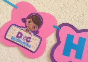 Doc Mcstuffins Happy Birthday Banner Doc Mcstuffins Birthday Banner Doc Mcstuffins Party by