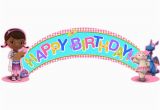 Doc Mcstuffins Happy Birthday Banner Doc Mcstuffins Birthday Banner This Party Started