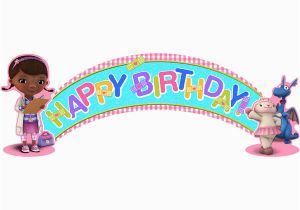 Doc Mcstuffins Happy Birthday Banner Doc Mcstuffins Birthday Banner This Party Started