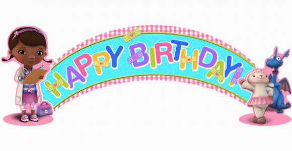 Doc Mcstuffins Happy Birthday Banner Doc Mcstuffins Birthday Banner This Party Started