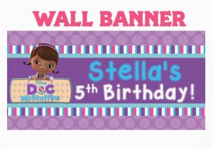 Doc Mcstuffins Happy Birthday Banner Doc Mcstuffins Happy Birthday Banner Personalize Doc Party