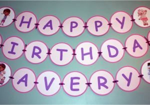 Doc Mcstuffins Happy Birthday Banner Items Similar to Doc Mcstuffins Birthday Child Name Banner