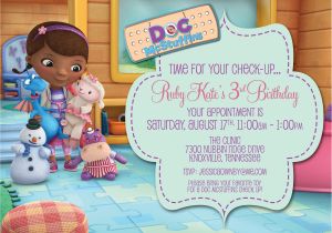 Doc Mcstuffins Personalized Birthday Invitations Create Doc Mcstuffins Birthday Invitations Free