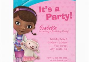 Doc Mcstuffins Personalized Birthday Invitations Doc Mcstuffins Birthday Invitation Zazzle Com