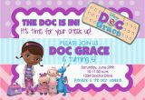 Doc Mcstuffins Personalized Birthday Invitations Doc Mcstuffins Birthday Party Invitation