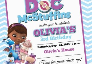 Doc Mcstuffins Personalized Birthday Invitations Free Doc Mcstuffins Birthday Party Invitations Doc
