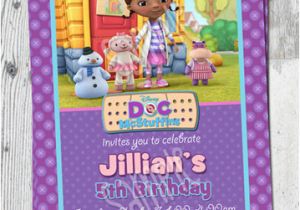 Doc Mcstuffins Printable Birthday Invitations Doc Mcstuffins Invitation Printable Dr Mc Stuffins Birthday