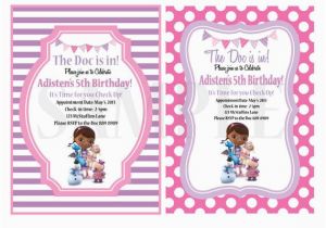 Doc Mcstuffins Printable Birthday Invitations Items Similar to Doc Mcstuffins Party Printable