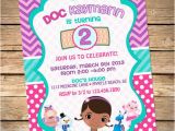 Doc Mcstuffins Printable Birthday Invitations Printable Party Invitation Doc Mcstuffins by
