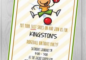 Dodgeball Birthday Party Invitations Custom Digital Printable Invitation Dodgeball Birthday