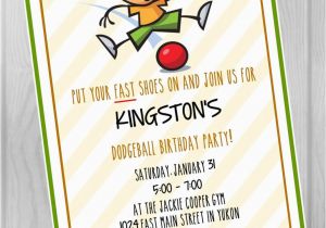 Dodgeball Birthday Party Invitations Custom Digital Printable Invitation Dodgeball Birthday