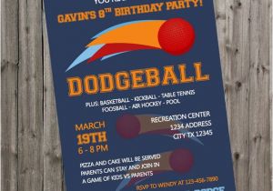 Dodgeball Birthday Party Invitations Dodgeball Birthday Invitation Dodgeball by Drummingmumdesigns