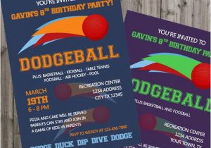 Dodgeball Birthday Party Invitations Dodgeball Birthday Invitation Dodgeball Invite Birthday Party