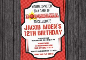 Dodgeball Birthday Party Invitations Dodgeball Birthday Invitation Sports Birthday