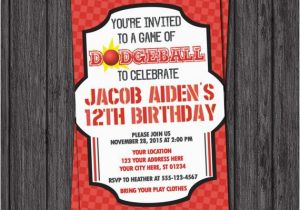 Dodgeball Birthday Party Invitations Dodgeball Birthday Invitation Sports Birthday