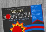 Dodgeball Birthday Party Invitations Dodgeball Birthday Party Invitations Dodgeball theme Boy